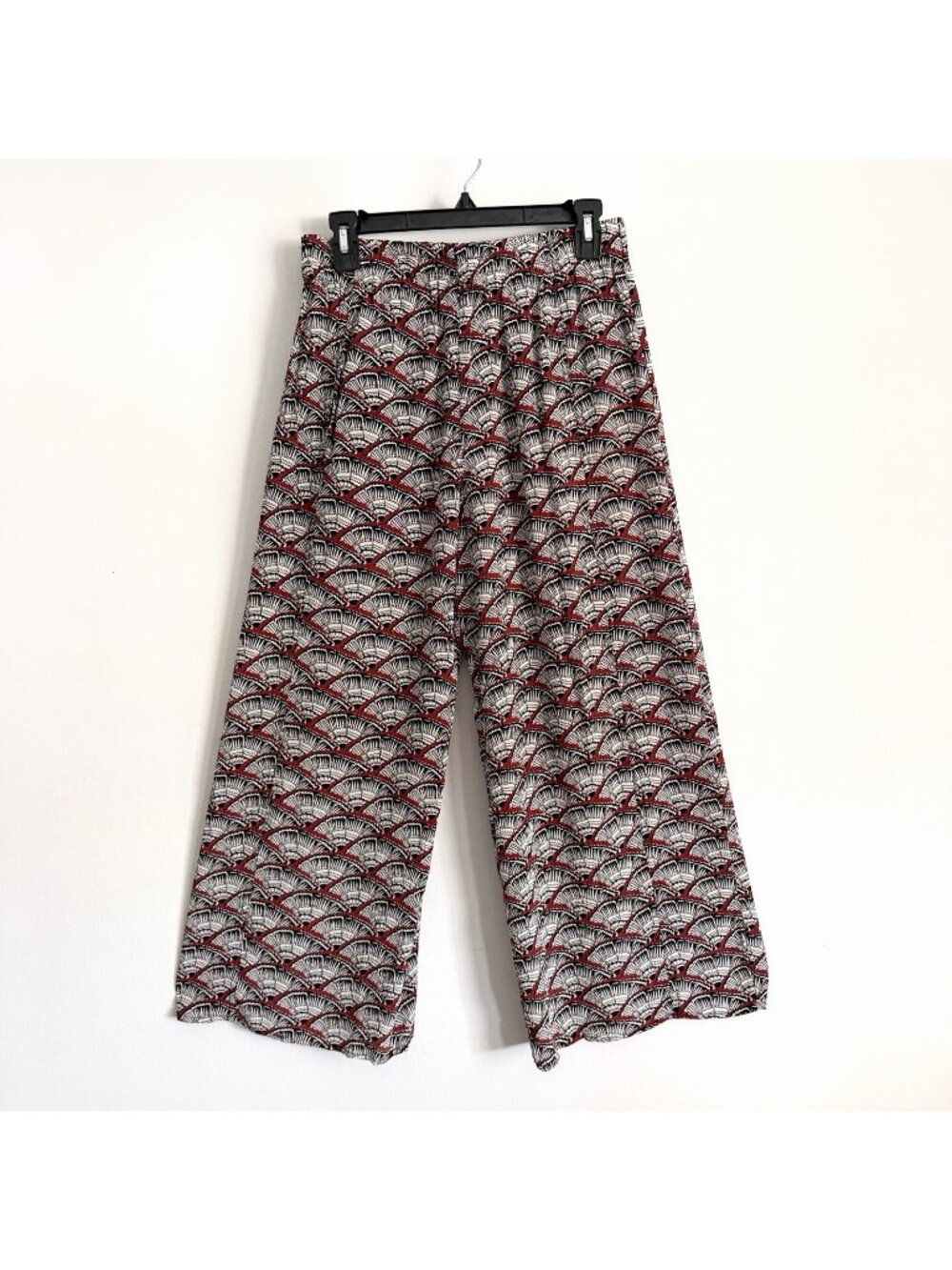 Apiece Apart Wide Leg Silk Pants Fam Pattern Brown Black White Women’s Size 6